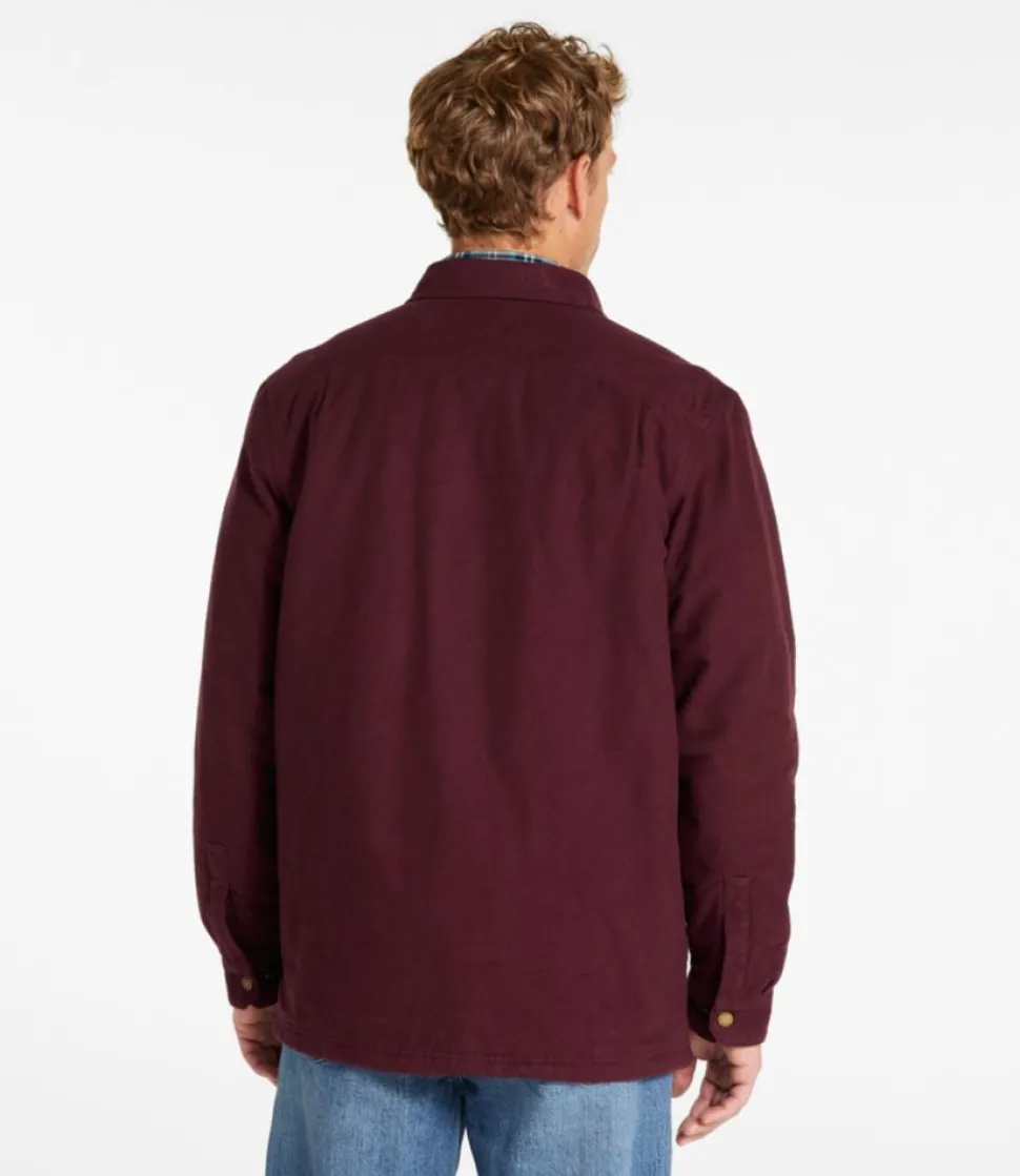 Discount L.L.Bean "Men's PrimaLoft Lined Chamois Shirt Jac, Traditional Untucked Fit"