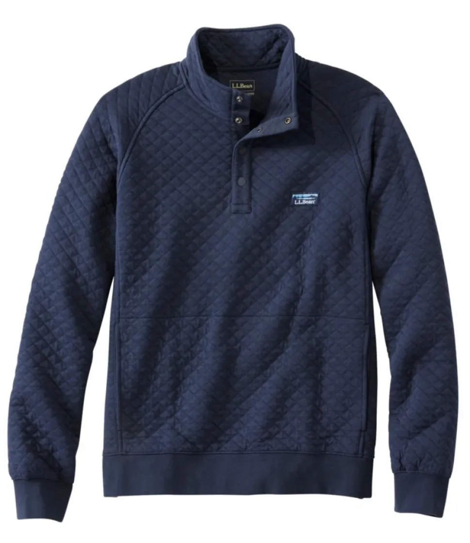 Sale L.L.Bean "Men's Quilted Sweatshirt, Mockneck"