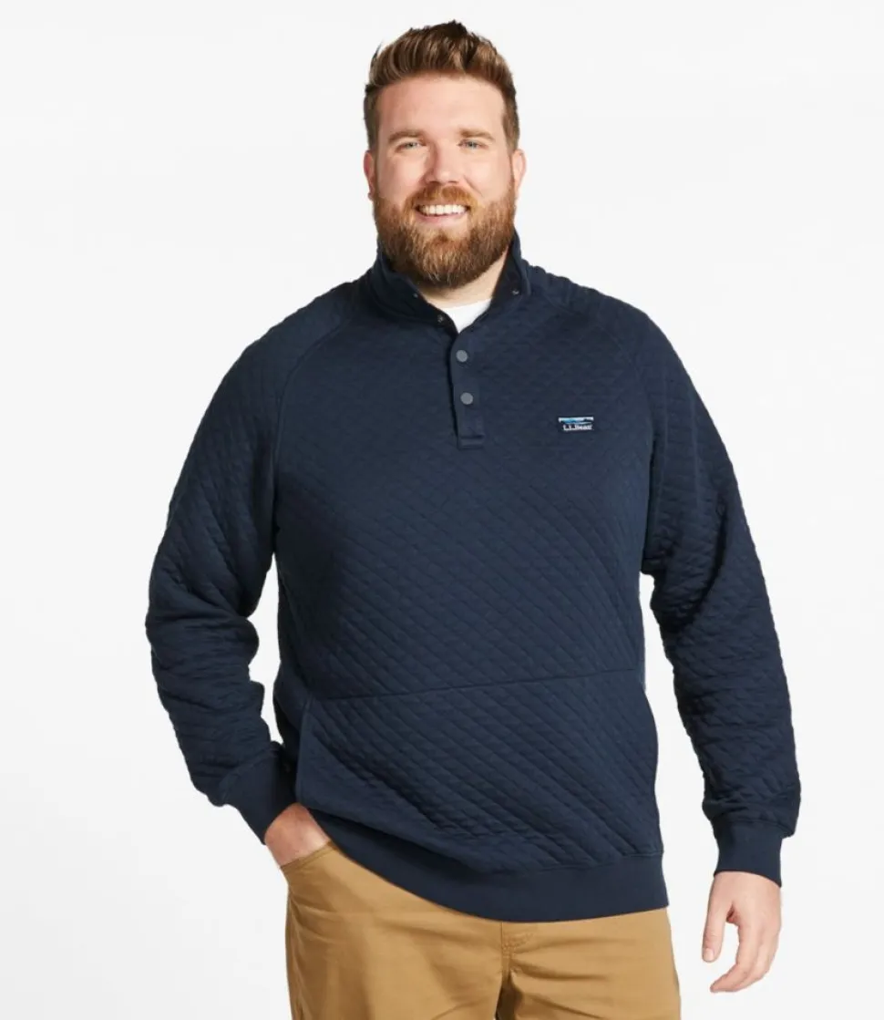 Sale L.L.Bean "Men's Quilted Sweatshirt, Mockneck"