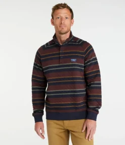 Outlet L.L.Bean "Men's Quilted Sweatshirt, Mockneck, Stripe"