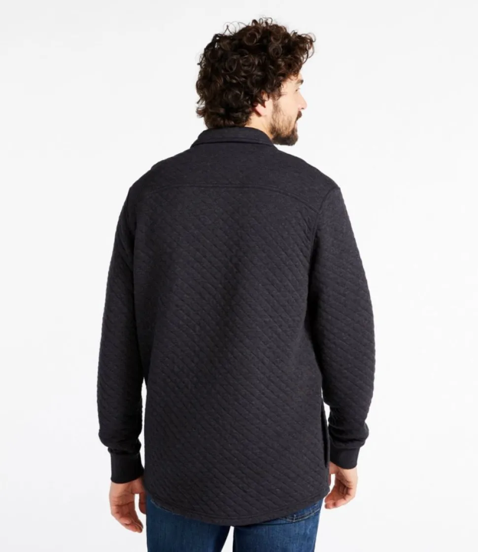 Cheap L.L.Bean "Men's Quilted Sweatshirts, Snap Overshirt"