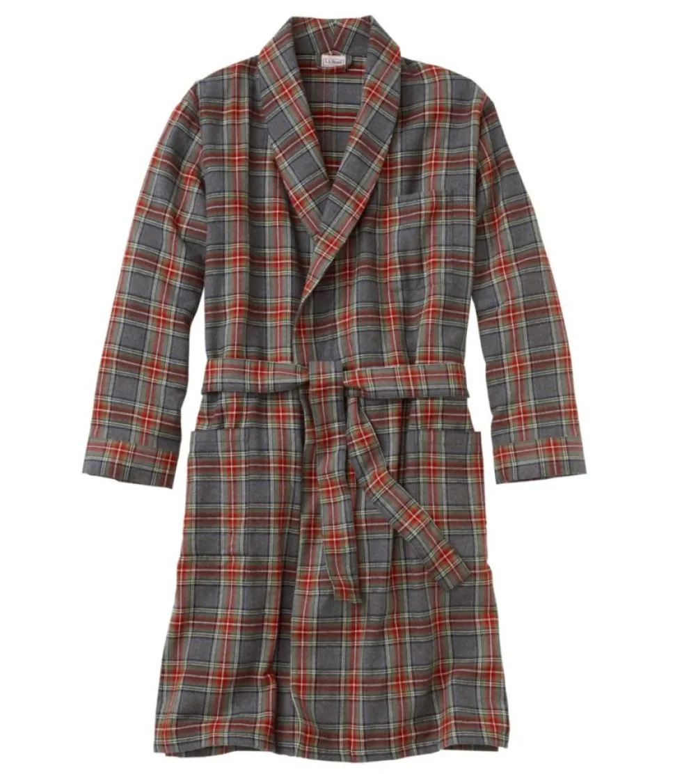 Sale L.L.Bean "Men's Scotch Plaid Flannel Robe"