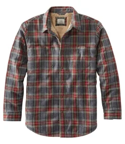 Hot L.L.Bean "Men's Sherpa-Lined Scotch Plaid Shirt, Slightly Fitted"