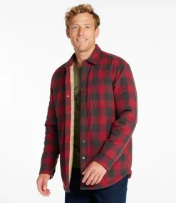Hot L.L.Bean "Men's Sherpa-Lined Scotch Plaid Shirt, Slightly Fitted"