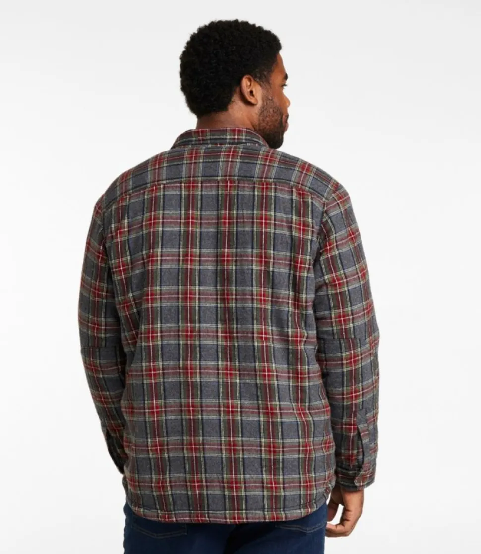 Hot L.L.Bean "Men's Sherpa-Lined Scotch Plaid Shirt, Slightly Fitted"