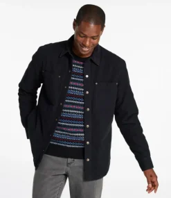 Fashion L.L.Bean "Men's Signature 1933 Chamois Cloth Shirt, Lined" BlackSlate