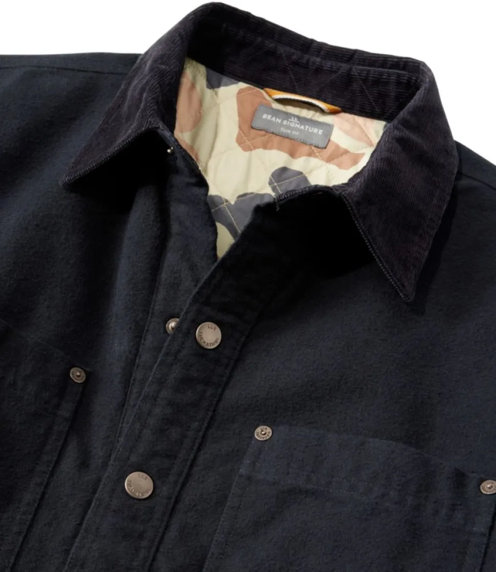 Fashion L.L.Bean "Men's Signature 1933 Chamois Cloth Shirt, Lined" BlackSlate