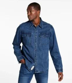 New L.L.Bean "Men's Signature Denim Workshirt" DarkIndigo