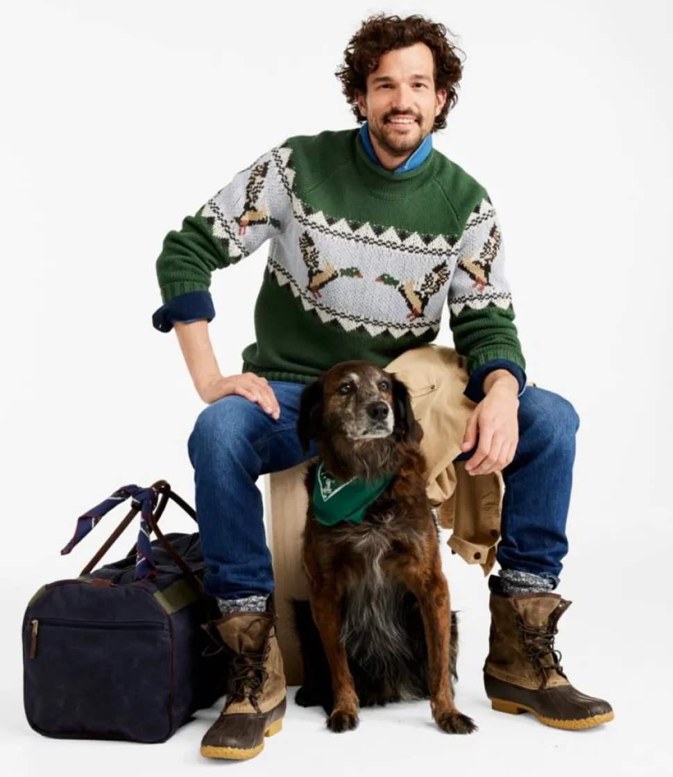 Flash Sale L.L.Bean "Men's Signature Organic Cotton Rollneck Sweater, Fair Isle"