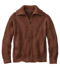 Clearance L.L.Bean "Men's Signature Organic Cotton Sweater, Funnel Neck, Full Zip"