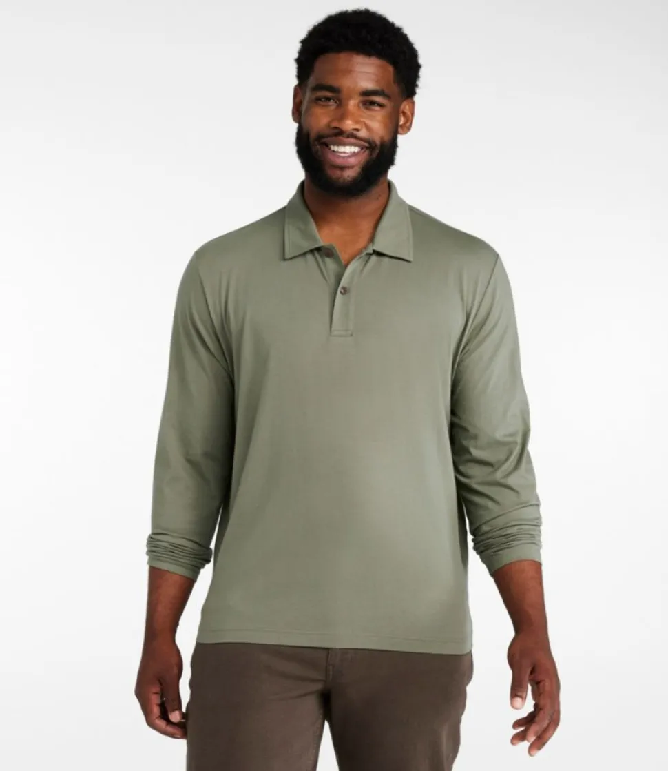 Hot L.L.Bean "Men's Signature Stonecoast Polo, Long-Sleeve"