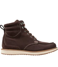 Best L.L.Bean "Men's Stonington Boots, Suede Moc-Toe" DeepestBrown