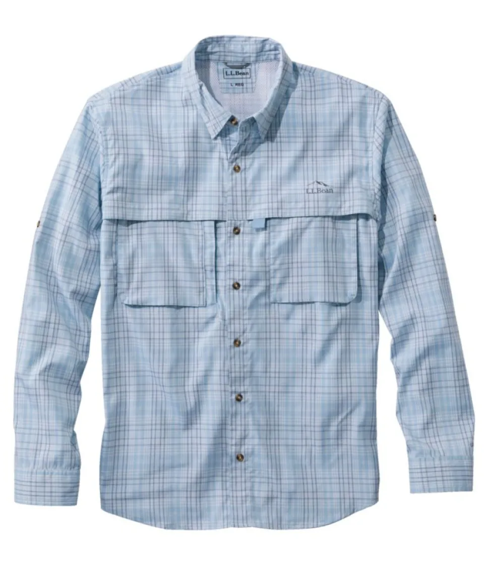Cheap L.L.Bean "Men's Tropicwear Shirt, Plaid Long-Sleeve"