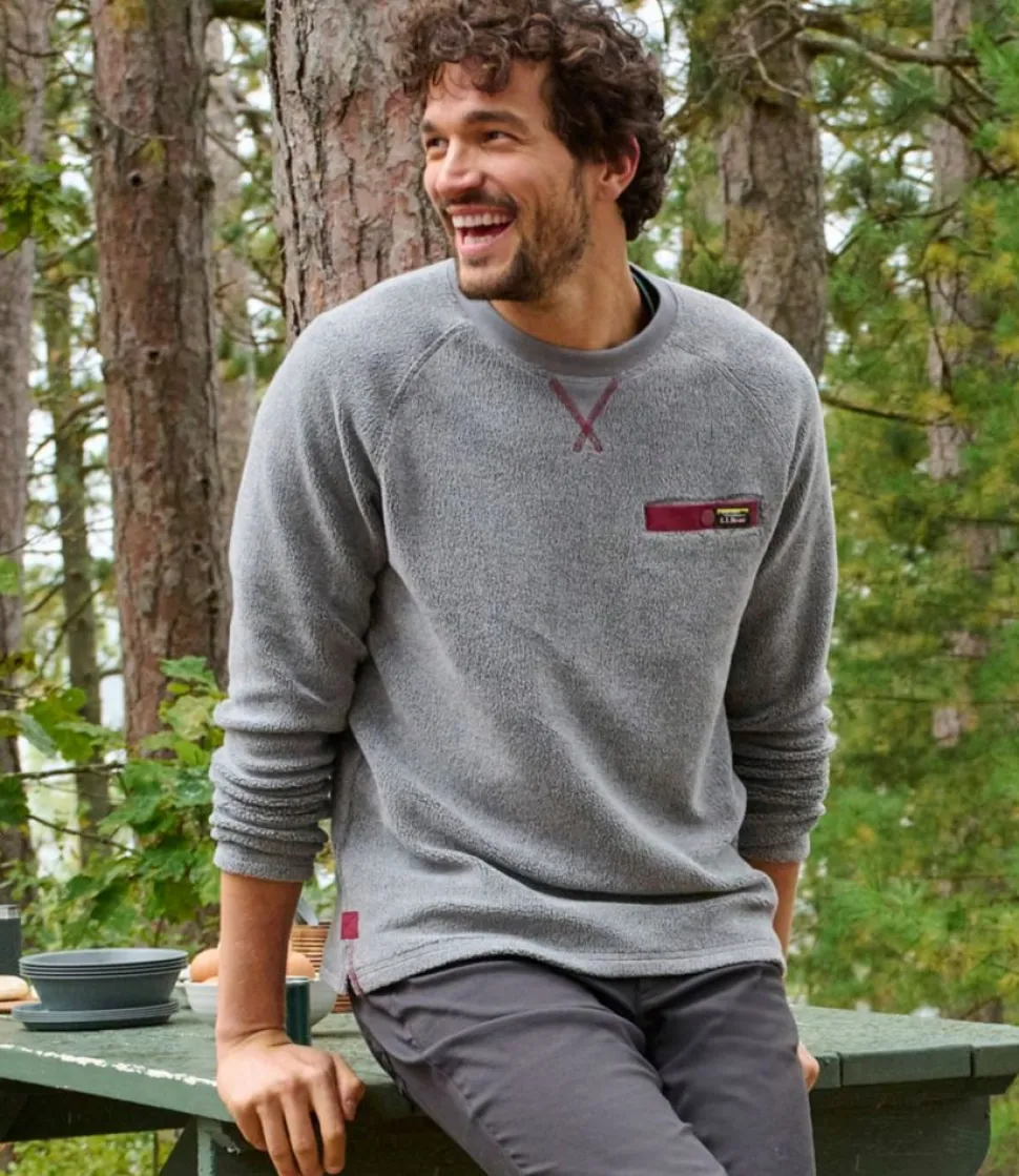 Shop L.L.Bean "Men's Tumbled Sherpa, Crew"