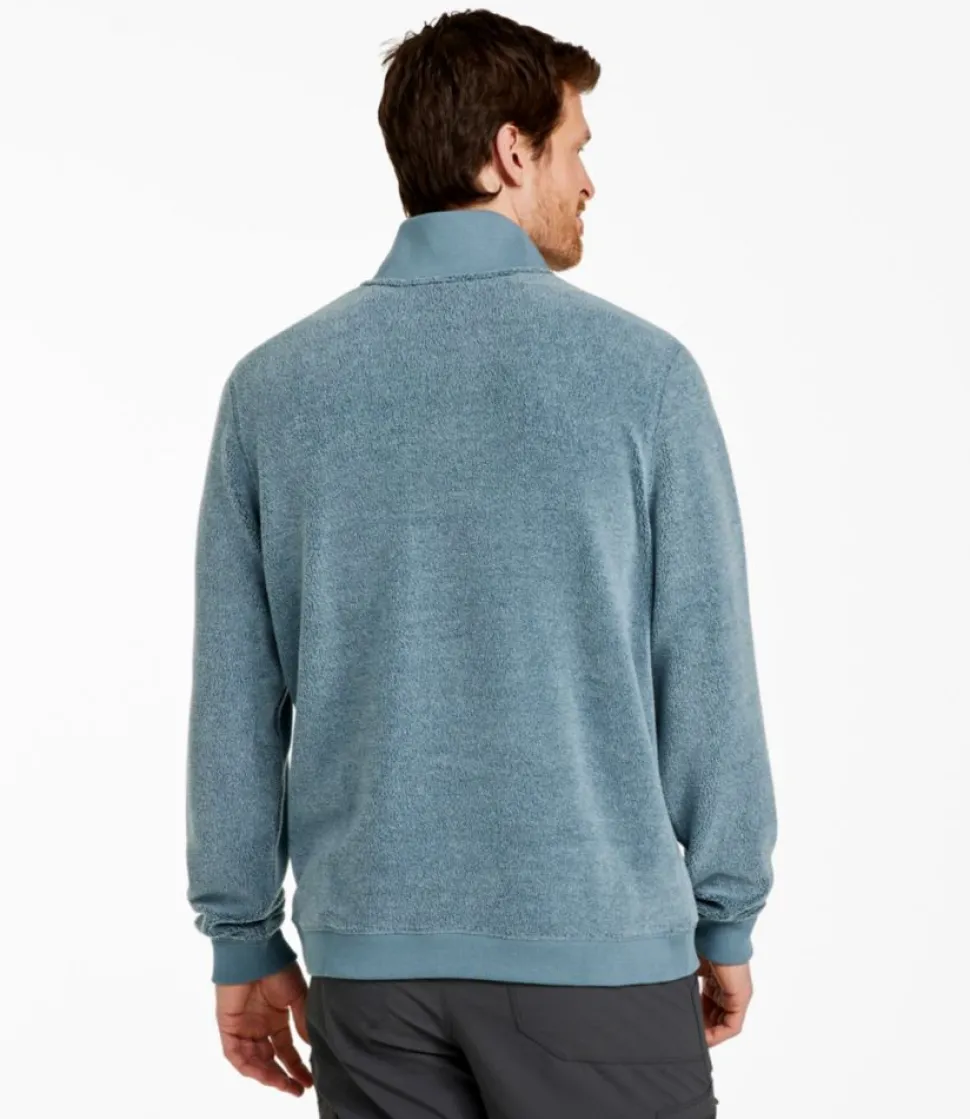 Online L.L.Bean "Men's Tumbled Sherpa, Quarter-Zip Pullover"