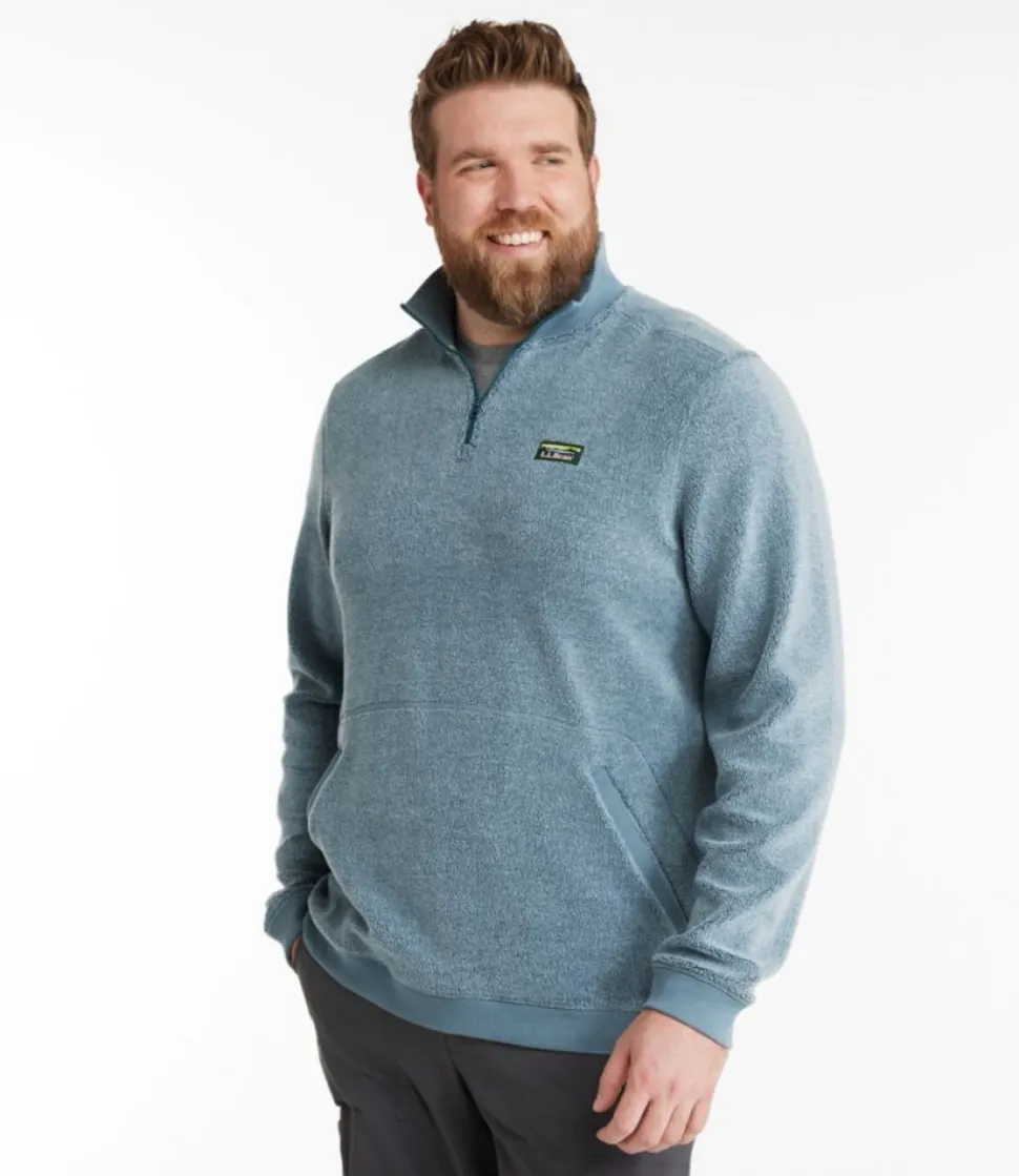 Online L.L.Bean "Men's Tumbled Sherpa, Quarter-Zip Pullover"