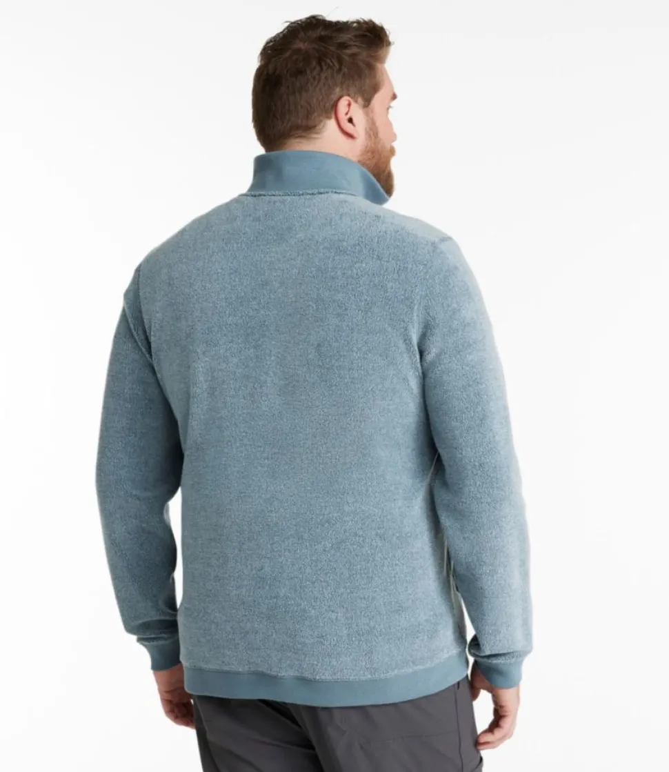 Online L.L.Bean "Men's Tumbled Sherpa, Quarter-Zip Pullover"