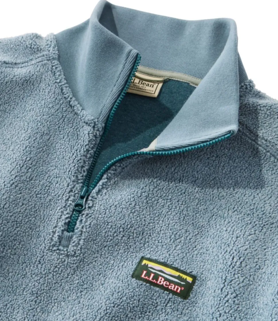 Online L.L.Bean "Men's Tumbled Sherpa, Quarter-Zip Pullover"