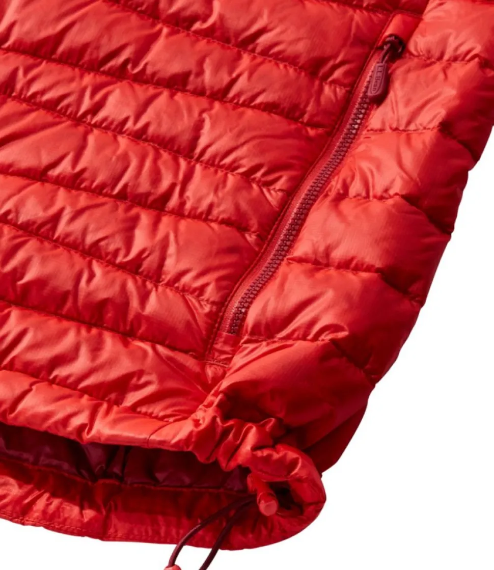 Best Sale L.L.Bean "Men's Ultralight 850 Down Sweater, Colorblock" VibrantRed/MountainRed