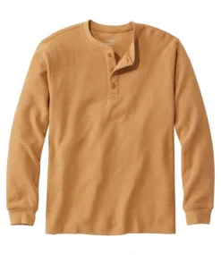 Best L.L.Bean "Men's Unshrinkable Mini-Waffle Henley, Long-Sleeve Traditional Fit"