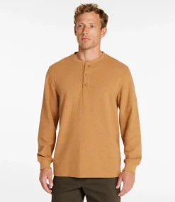 Best L.L.Bean "Men's Unshrinkable Mini-Waffle Henley, Long-Sleeve Traditional Fit"