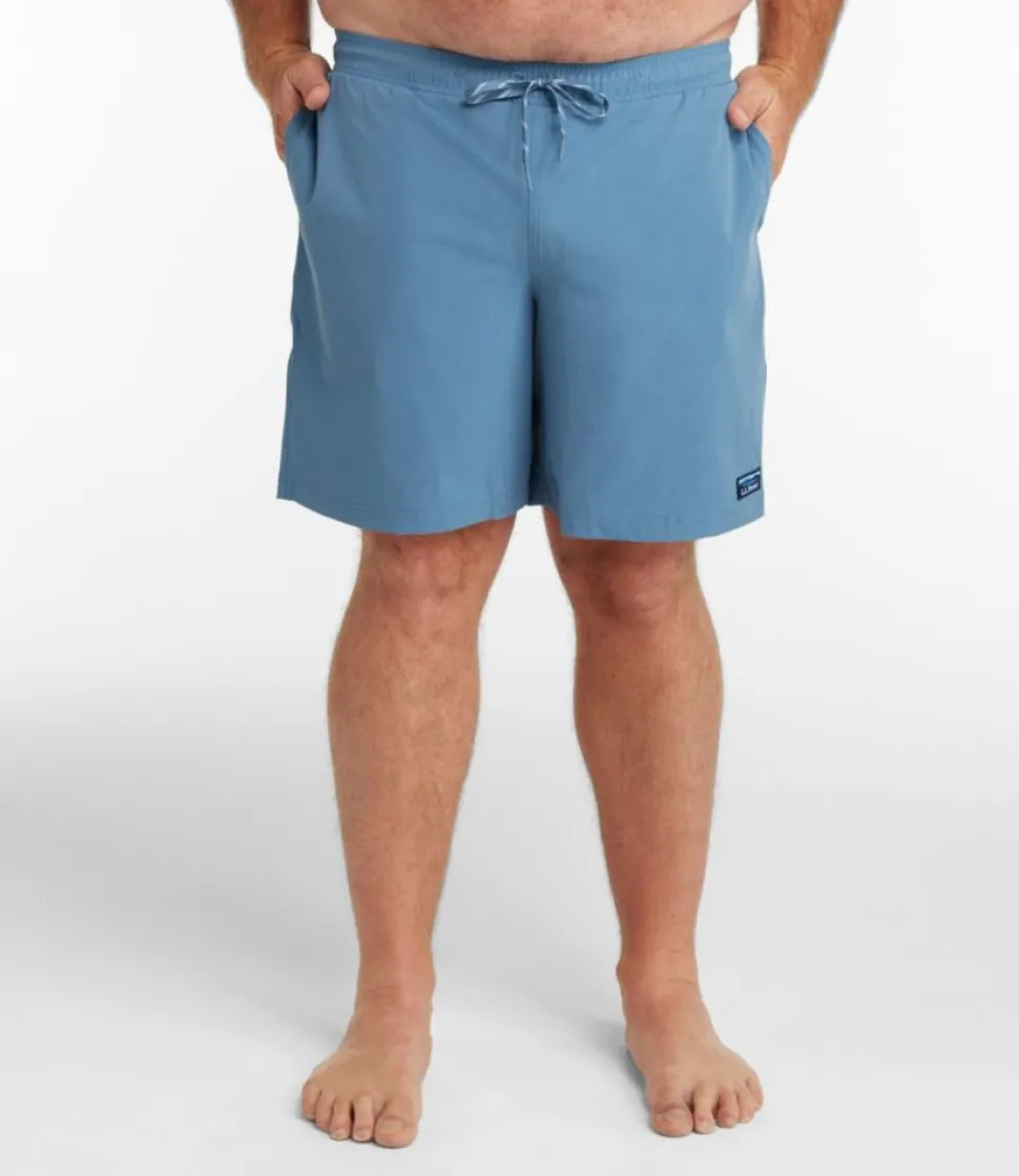 Shop L.L.Bean "Men's Vacationland Stretch Swim Trunks, 8"" BaysideBlue