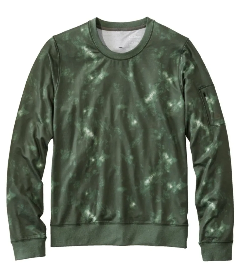 Fashion L.L.Bean "Men's VentureSoft Crewneck Shirt, Print" SeaGreenCamo