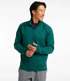Fashion L.L.Bean "Men's VentureSoft Pullover, Quarter-Zip" TeakMarl