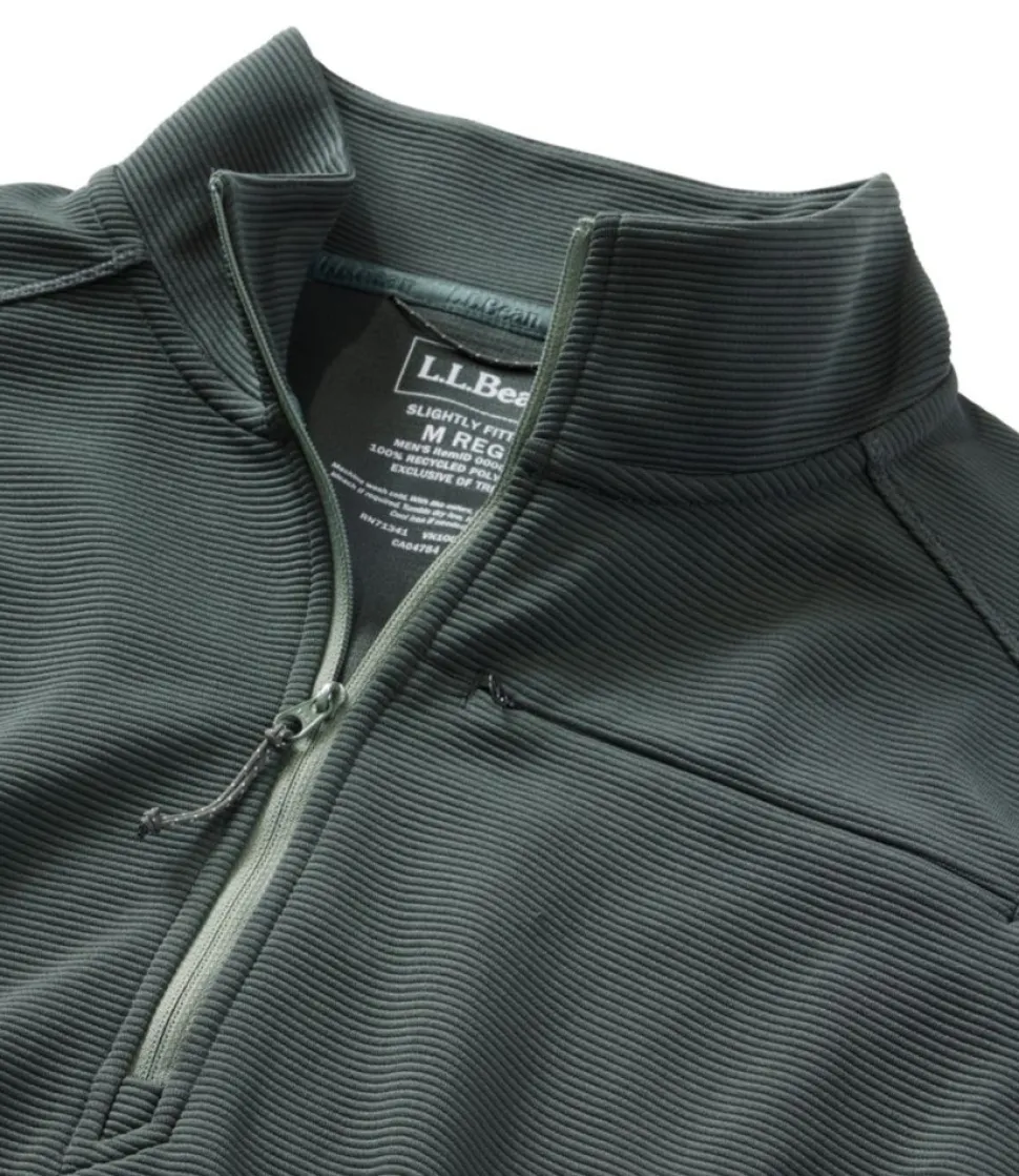 Discount L.L.Bean "Men's VentureStretch Ottoman-Rib Pullover, Quarter-Zip"
