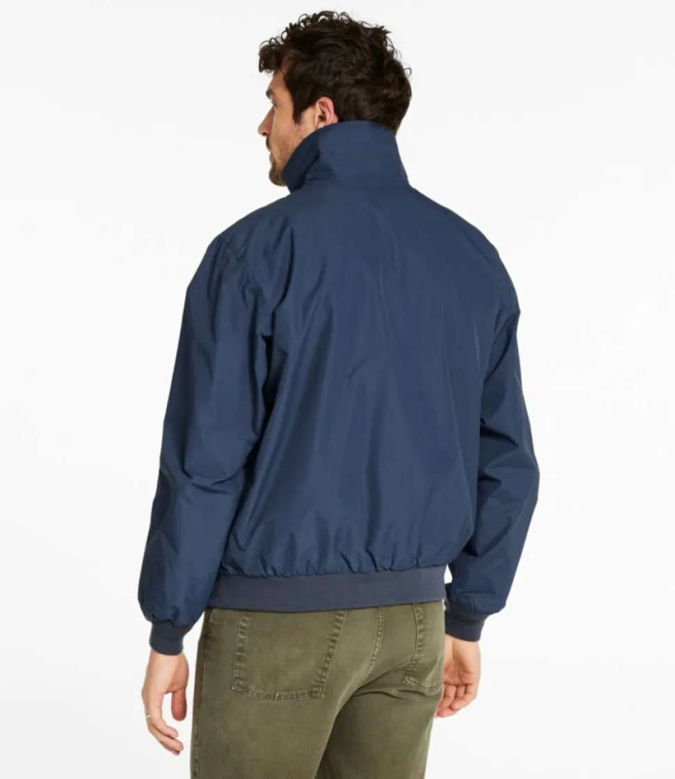 Fashion L.L.Bean "Men's Warm-Up Jacket, Flannel-Lined" CarbonNavy