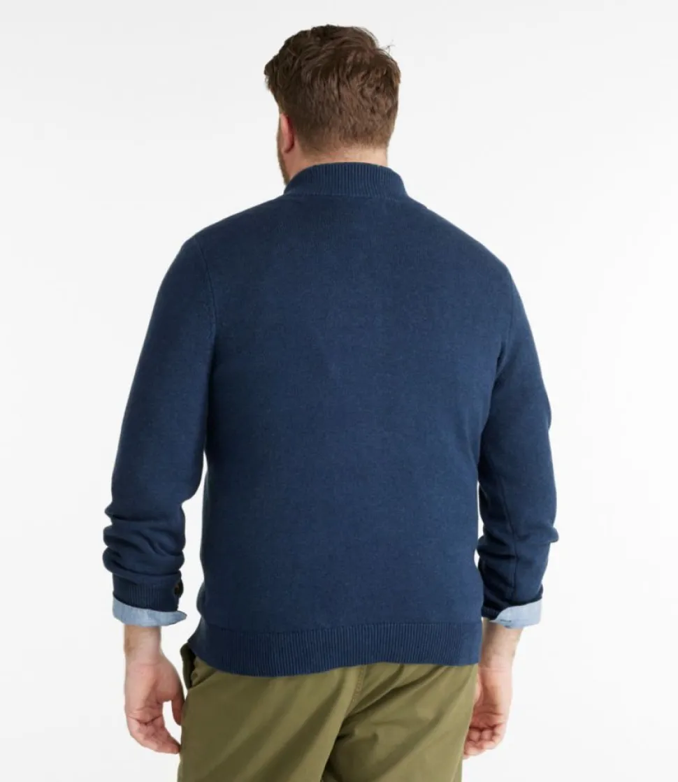 Hot L.L.Bean "Men's Wicked Soft Cotton/Cashmere Sweater, 1/4 Zip"