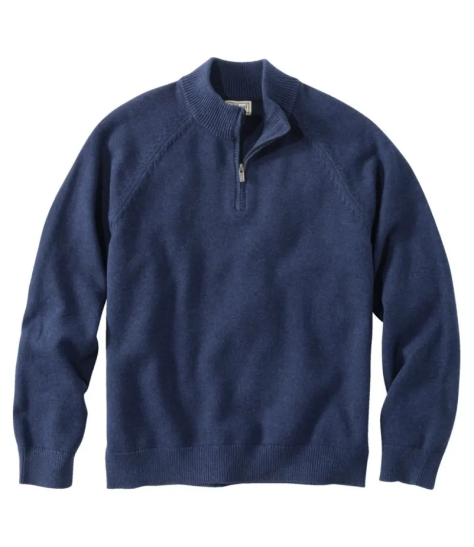 Best L.L.Bean "Men's Wicked Soft Cotton/Cashmere Sweaters, Quarter-Zip"