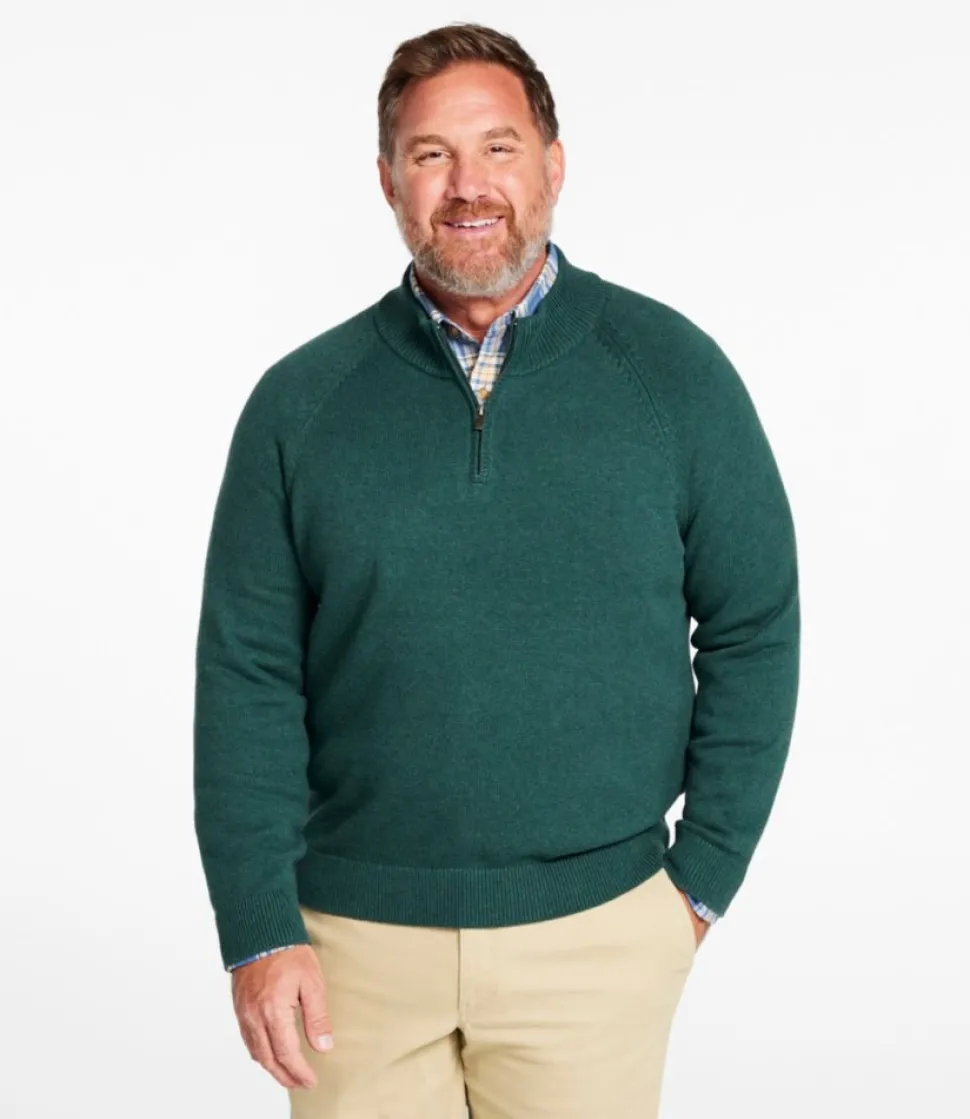 Best L.L.Bean "Men's Wicked Soft Cotton/Cashmere Sweaters, Quarter-Zip"