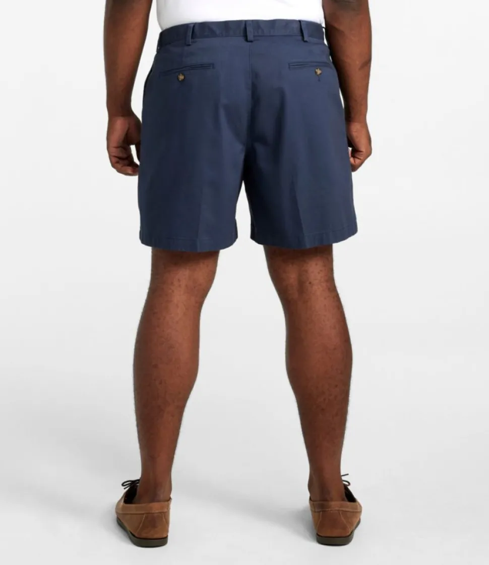 Outlet L.L.Bean "Men's Wrinkle-Free Double L® Chino Shorts, Natural Fit, Hidden Comfort Waist, 6""