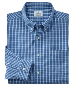 Best Sale L.L.Bean "Men's Wrinkle-Free Pinpoint Oxford Cloth Shirt, Traditional Fit Tattersall"