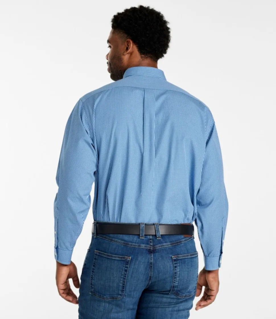Best Sale L.L.Bean "Men's Wrinkle-Free Pinpoint Oxford Cloth Shirt, Traditional Fit Tattersall"