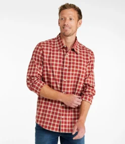 Discount L.L.Bean "Men's Wrinkle-Free Ultrasoft Brushed Cotton Shirt, Long-Sleeve, Slightly Fitted Untucked Fit"