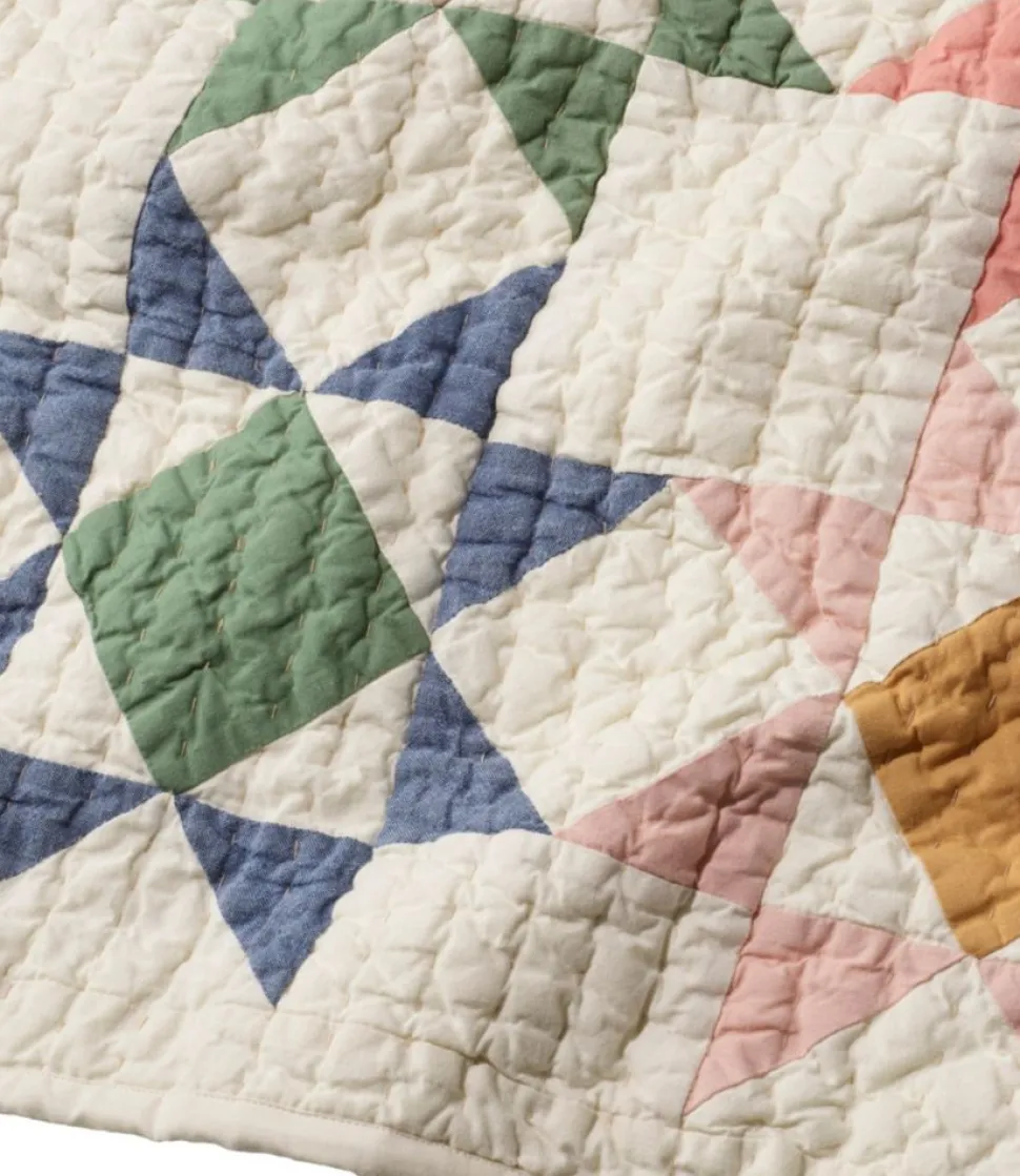 Best Sale L.L.Bean "North Star Patchwork Quilt Collection" Multi