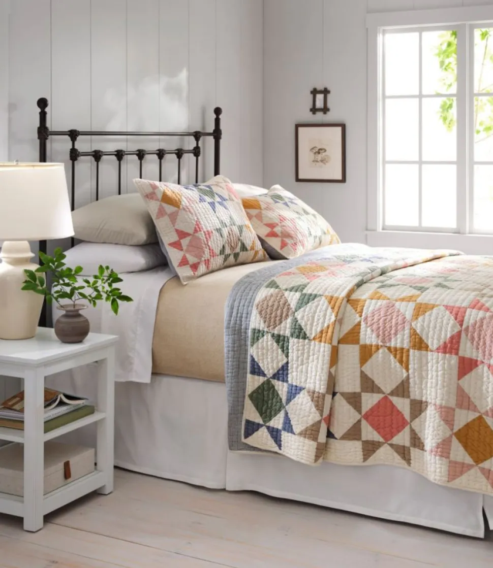 Best Sale L.L.Bean "North Star Patchwork Quilt Collection" Multi