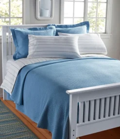 Clearance L.L.Bean "Organic Flannel Sheet Collection, Stripe" SeaSalt