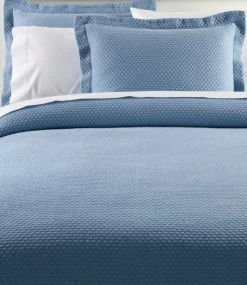 Best Sale L.L.Bean "Organic Honeycomb Matelassé Coverlet"