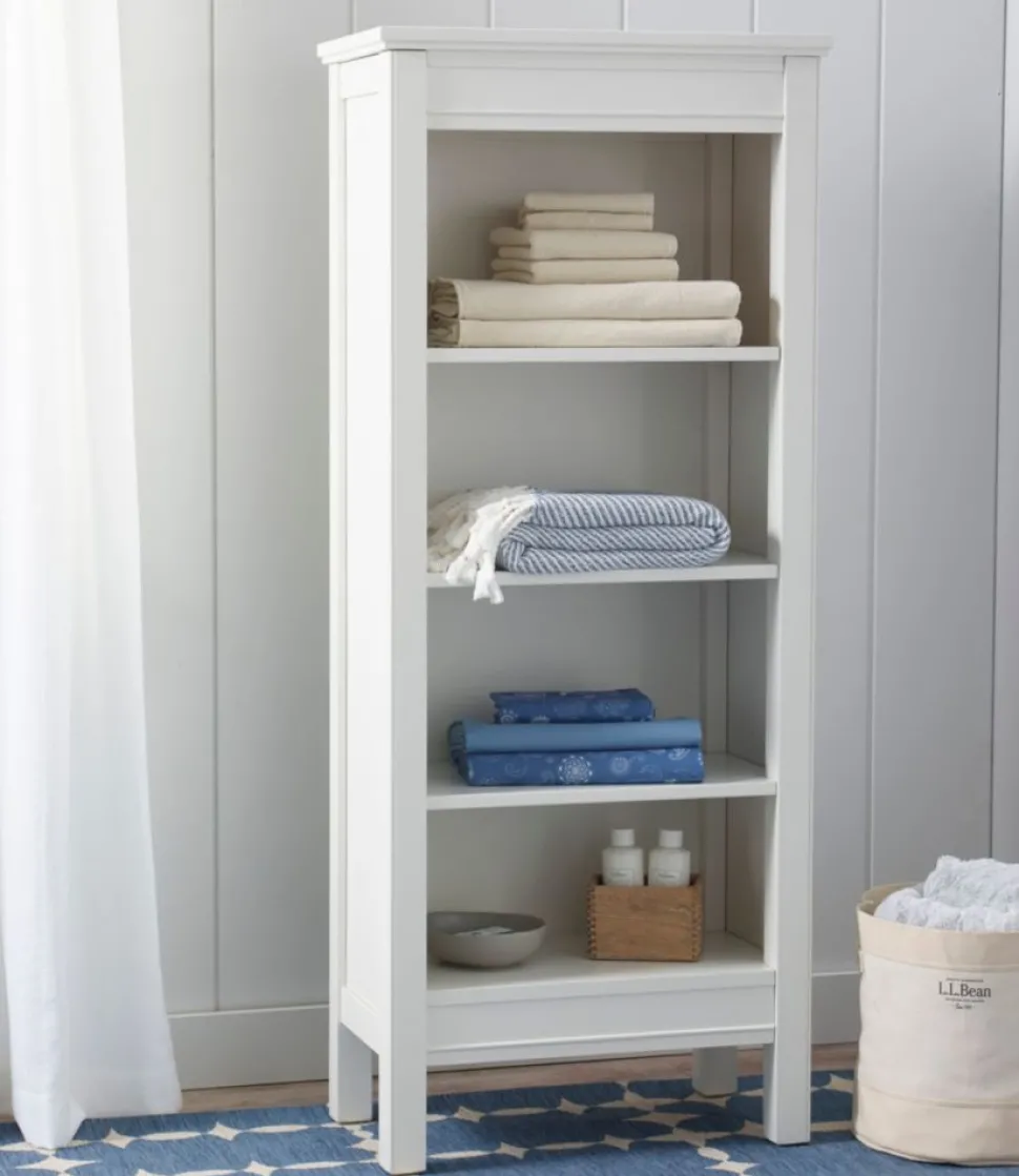 Cheap L.L.Bean "Painted Farmhouse Four-Shelf Bookcase" Paperwhite