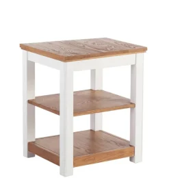 Cheap L.L.Bean "Painted Farmhouse Two-Shelf End Table, Wood Top" Paperwhite