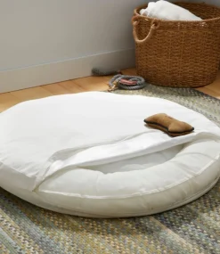Online L.L.Bean "Protective Pet Bed Liner, Round" White