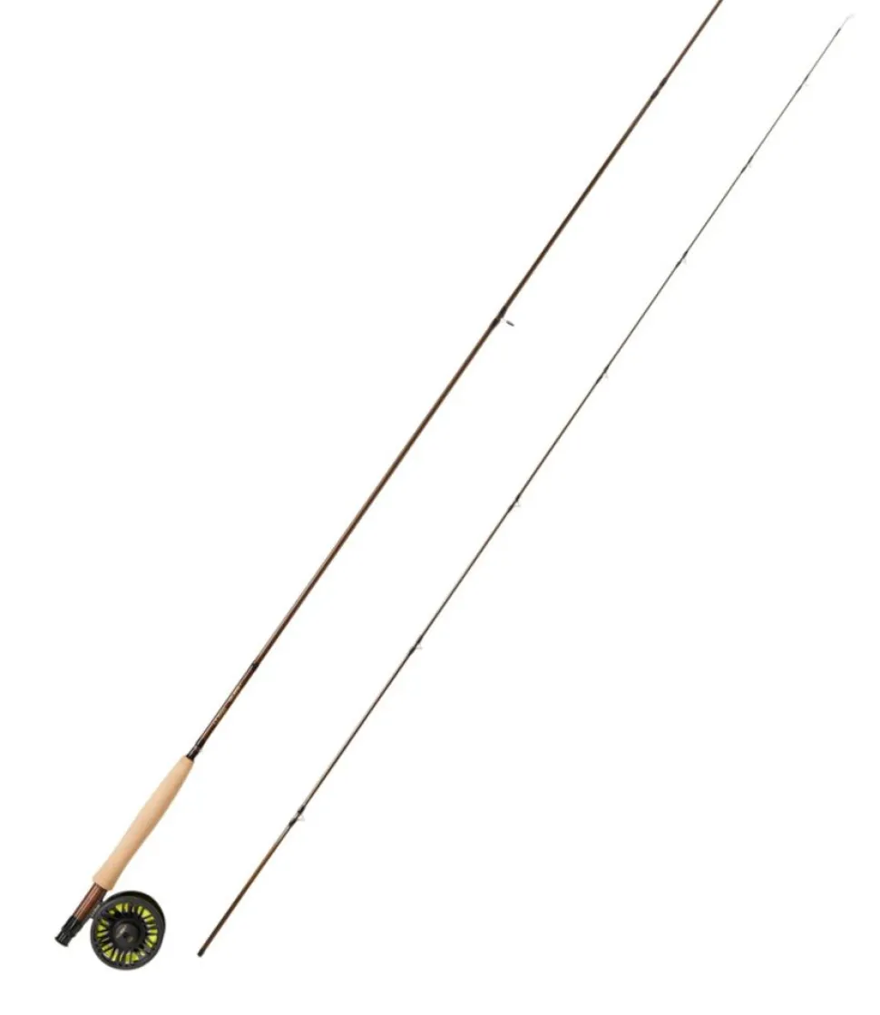 New L.L.Bean "Quest Fly Rod Outfits, Two-Piece" Brown
