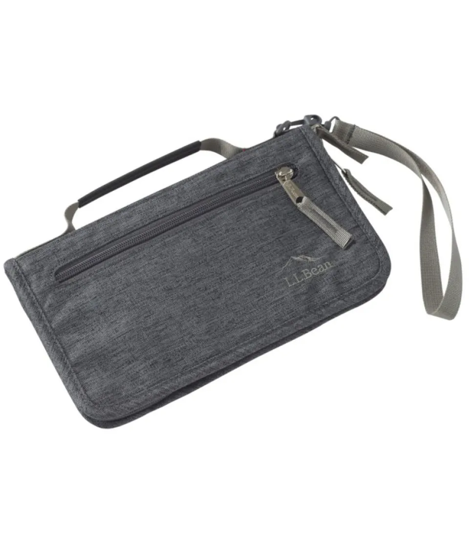 New L.L.Bean "RFID-Blocking Travel Ticket Organizer" GreyHeather
