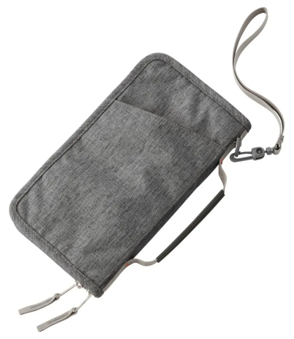 New L.L.Bean "RFID-Blocking Travel Ticket Organizer" GreyHeather