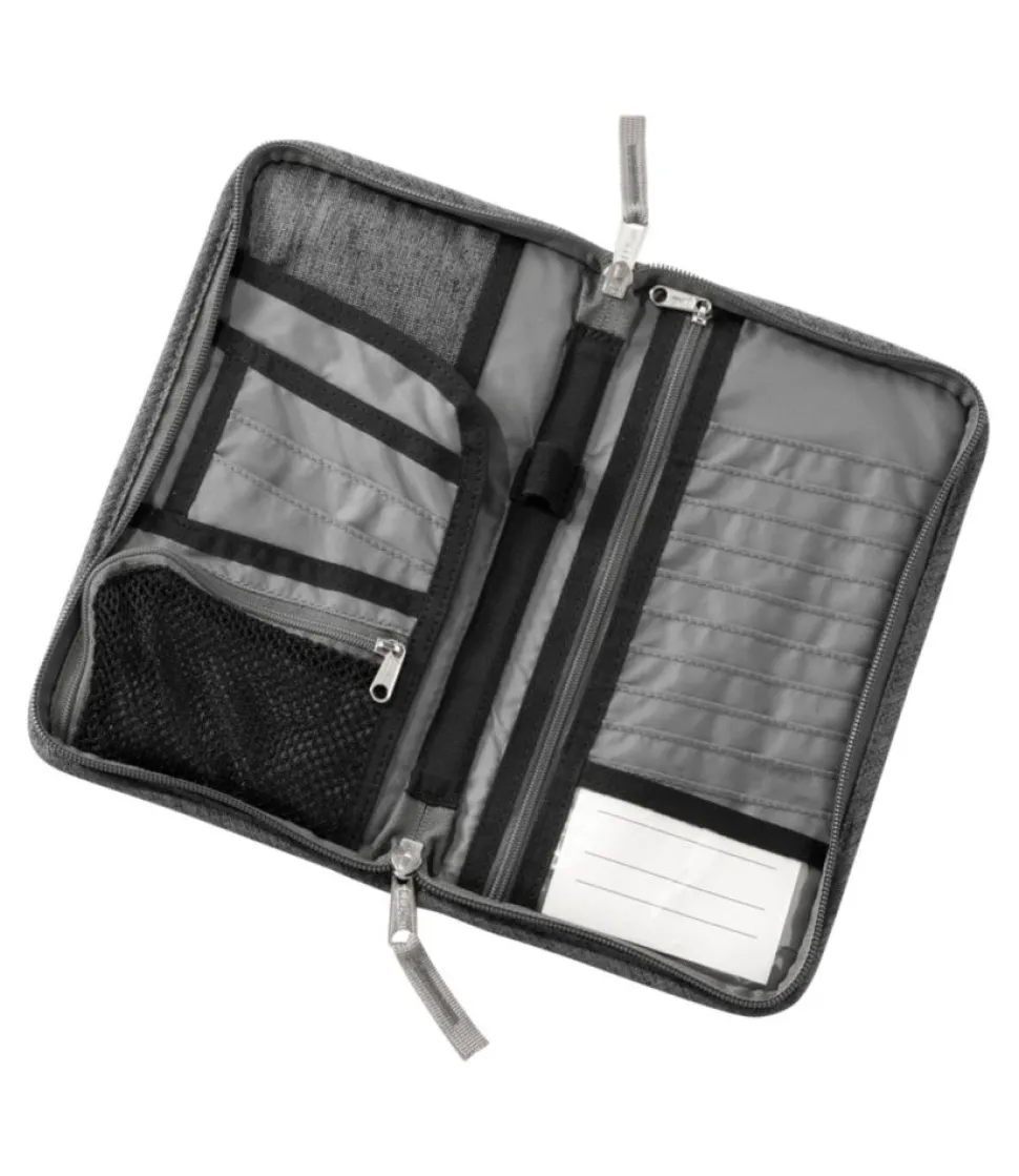 New L.L.Bean "RFID-Blocking Travel Ticket Organizer" GreyHeather