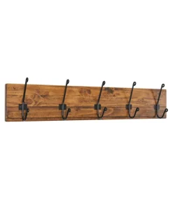 New L.L.Bean "Rustic Wooden Wall Rack" DarkNatural