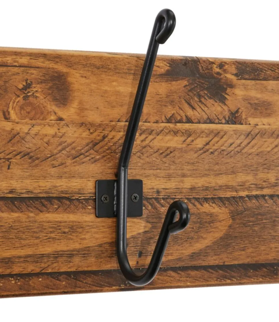 New L.L.Bean "Rustic Wooden Wall Rack" DarkNatural